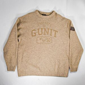 Vintage Y2K G-Unit Lambs Wool Embroidered Knit Crewneck Sweater - 3XL